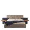 Elba Blue & Gray Double Bed with Nightstands