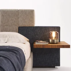 Elba Blue & Gray Double Bed with Nightstands