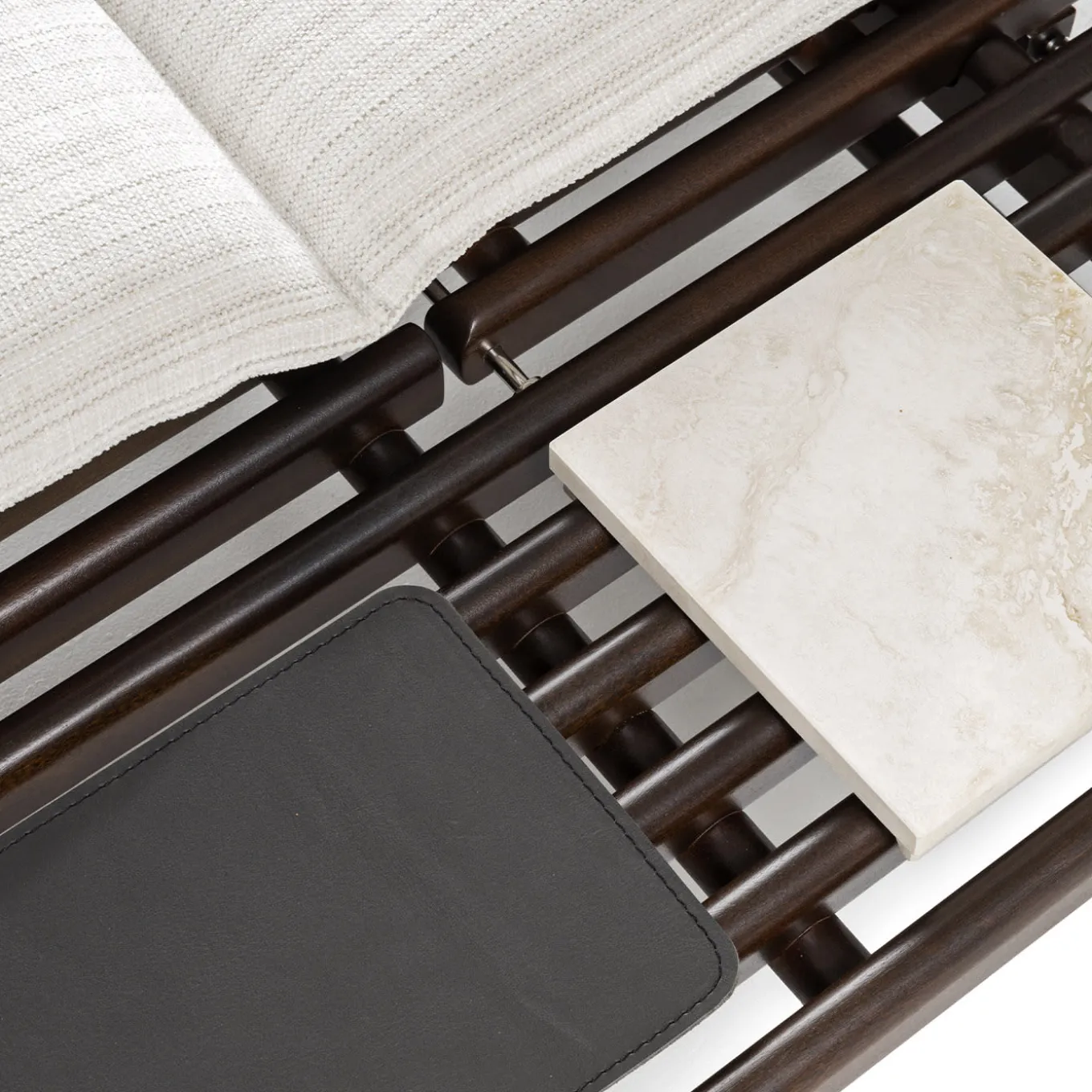 Elba Dark Brown & White Sunbed by Massimo Castagna