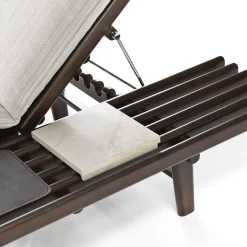 Elba Dark Brown & White Sunbed by Massimo Castagna
