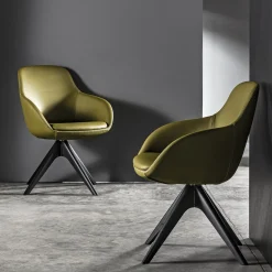 Elba Green Swivel Chair