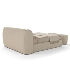 Elisa 905 Beige Upholstered Bed with Storage