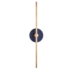 Elite Stick Polished brass and Sodalite Wall Sconce