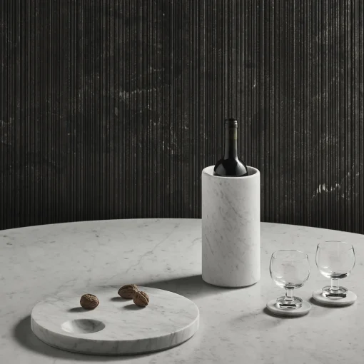 Ellipse Carrara Marble Platter