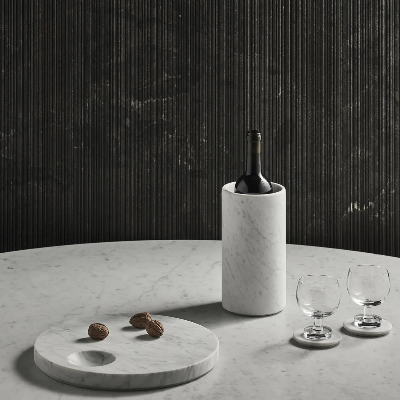 Ellipse Carrara Marble Platter