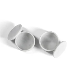 Ellipse Carrara Marble Salt & Pepper Set