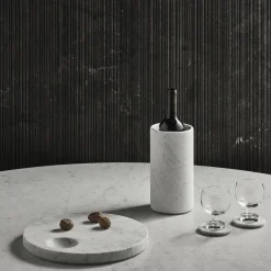 Ellipse Carrara Marble Wine Cooler