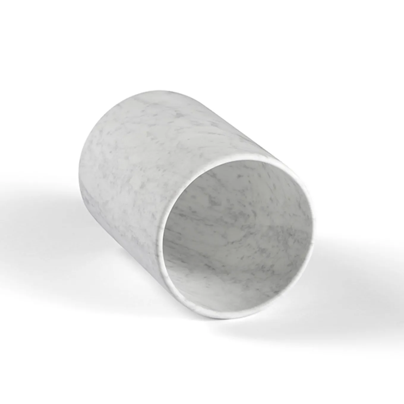 Ellipse Large Carrara Marble Container