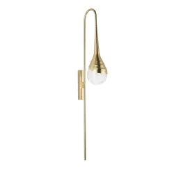 Embossed Brass Wall Sconce