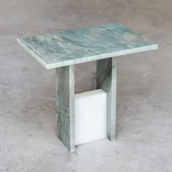 Emerald Quartzite Marble Side Table