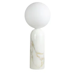 Emma White Calacatta Table Lamp