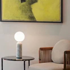 Emma White Calacatta Table Lamp