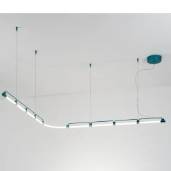 Endless Blue Matte Metal Chandelier