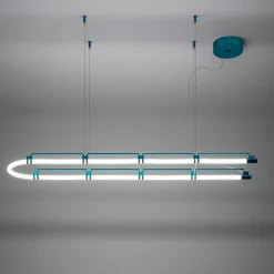 Endless Blue Matte Metal Chandelier