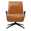 Endo Brown Leather Swivel Office Armchair