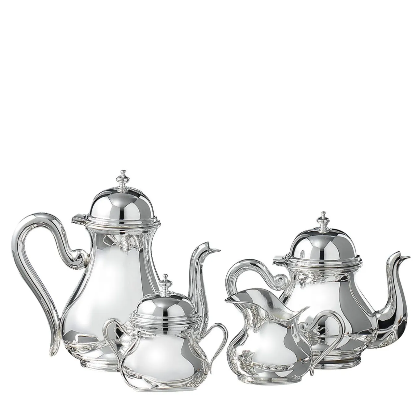 English 8-People Silver Coffee & Tea Set