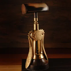 Engraved Brass Corkscrew
