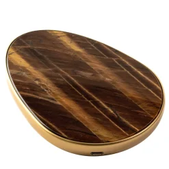 Enki Two Tiger's Eye & Golden Desktop Charger