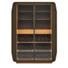 Eno Brown Leather Wine Cabinet
