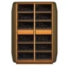 Eno Dark-Brown Leather Display Cabinet