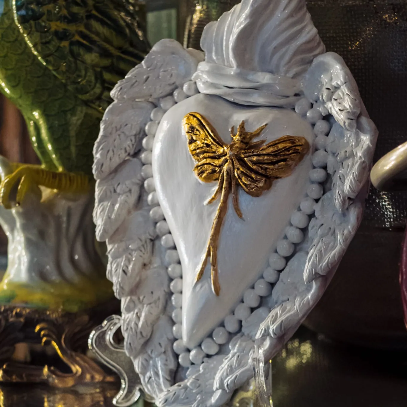 Ephemerus Wears Gold Ceramic Heart