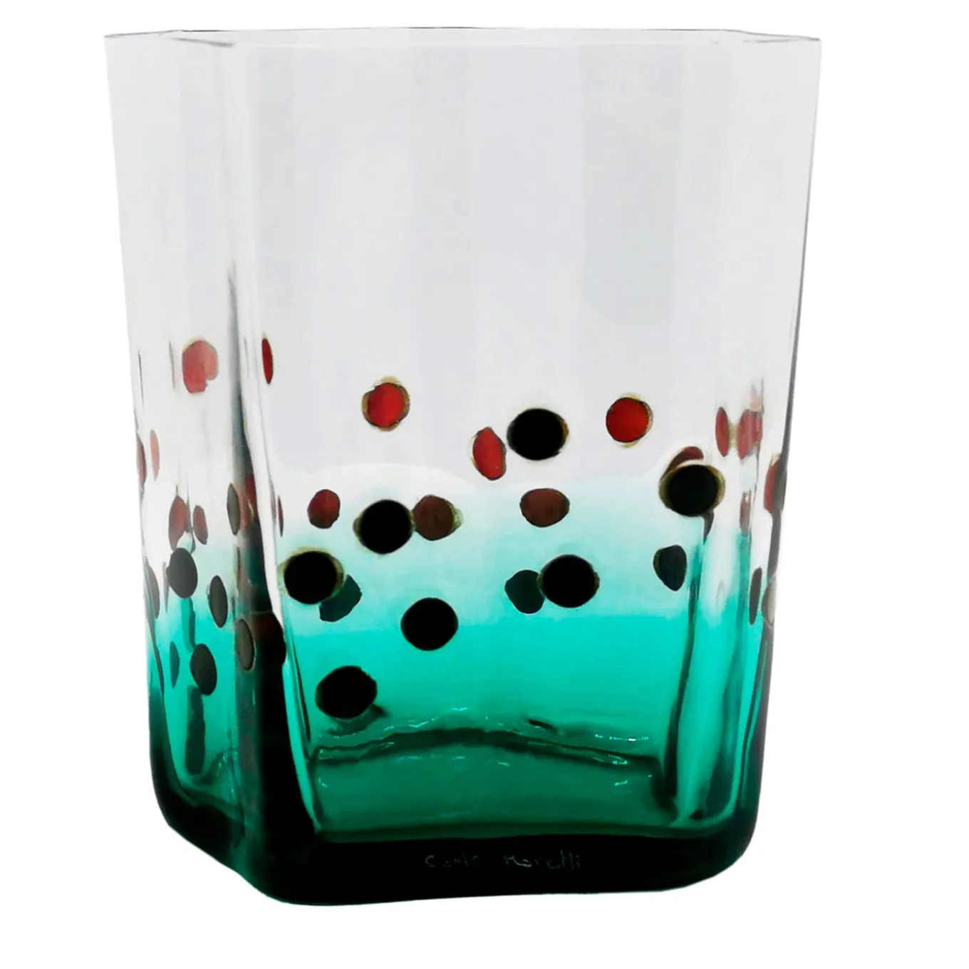 EPTA Set of 2 Green Glasses by Diego Chilò