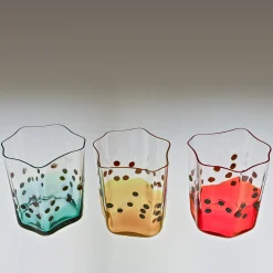 EPTA Set of 2 Green Glasses by Diego Chilò