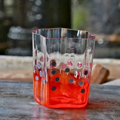 EPTA Set of 2 Red Glasses by Diego Chilò