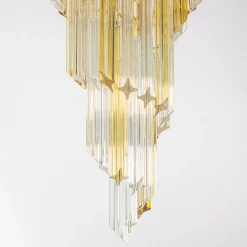 Era Small Bicolor Spiral Chandelier