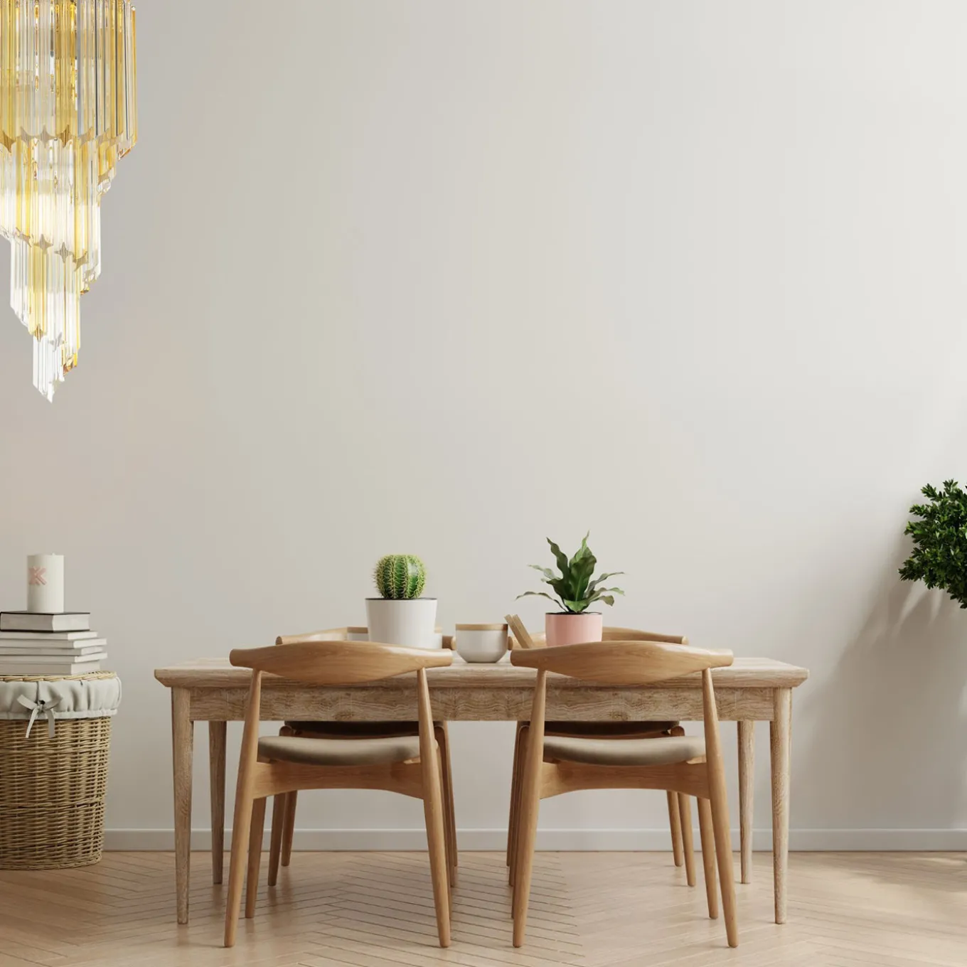 Era Small Bicolor Spiral Chandelier