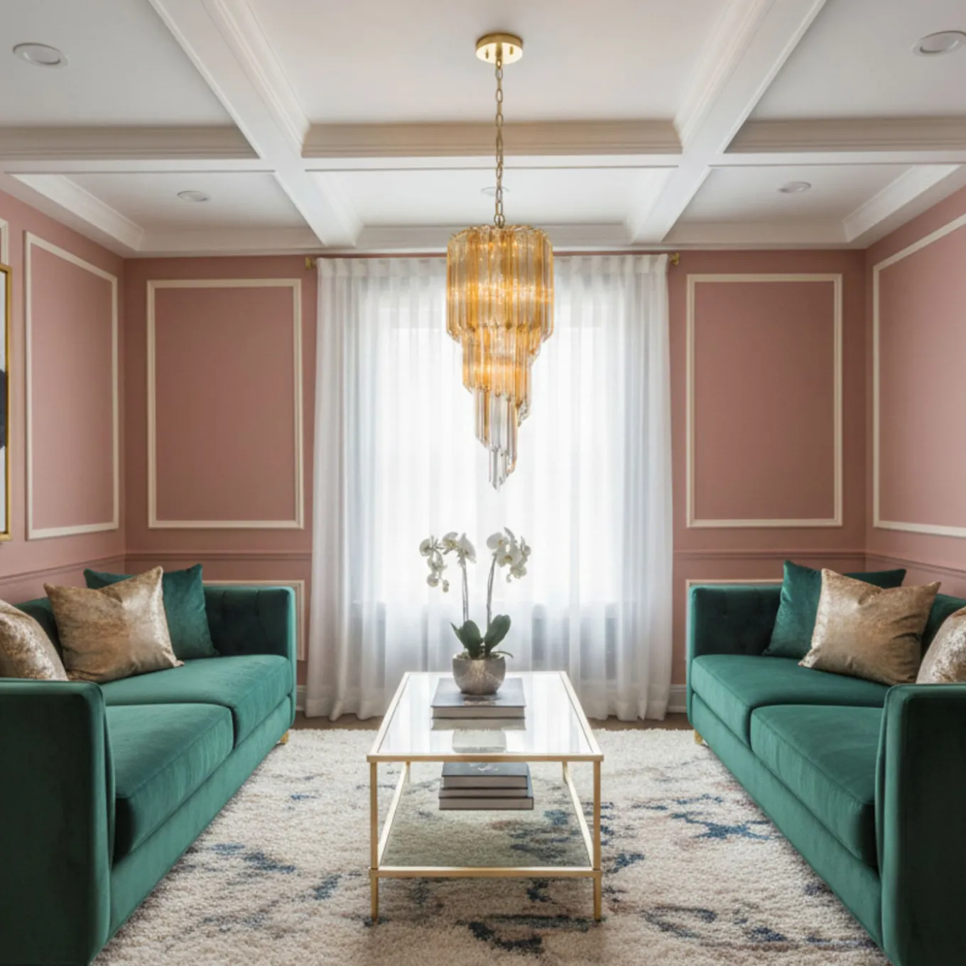 Era Small Bicolor Spiral Chandelier