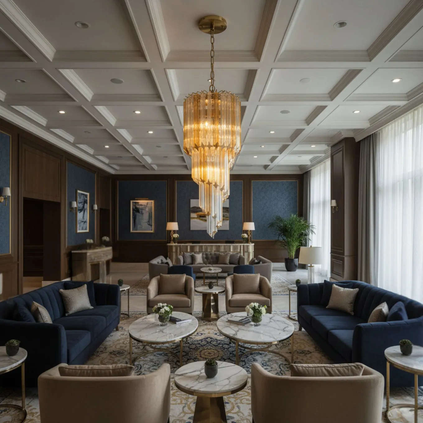 Era Small Bicolor Spiral Chandelier