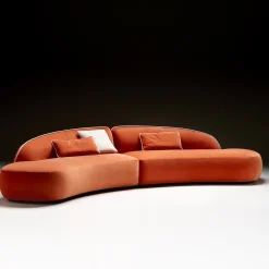 Erasmo Orange Sofa