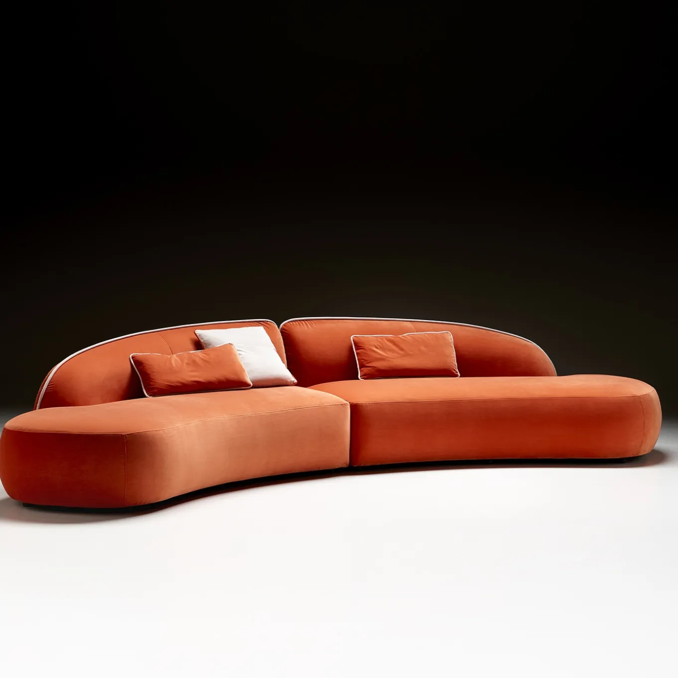 Erasmo Orange Sofa