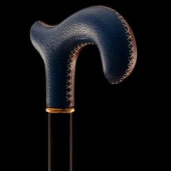 Ergonomic Leather Handle Walking Stick