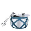 Escher Amalfi Blue Ice Bucket with Ice Tongs