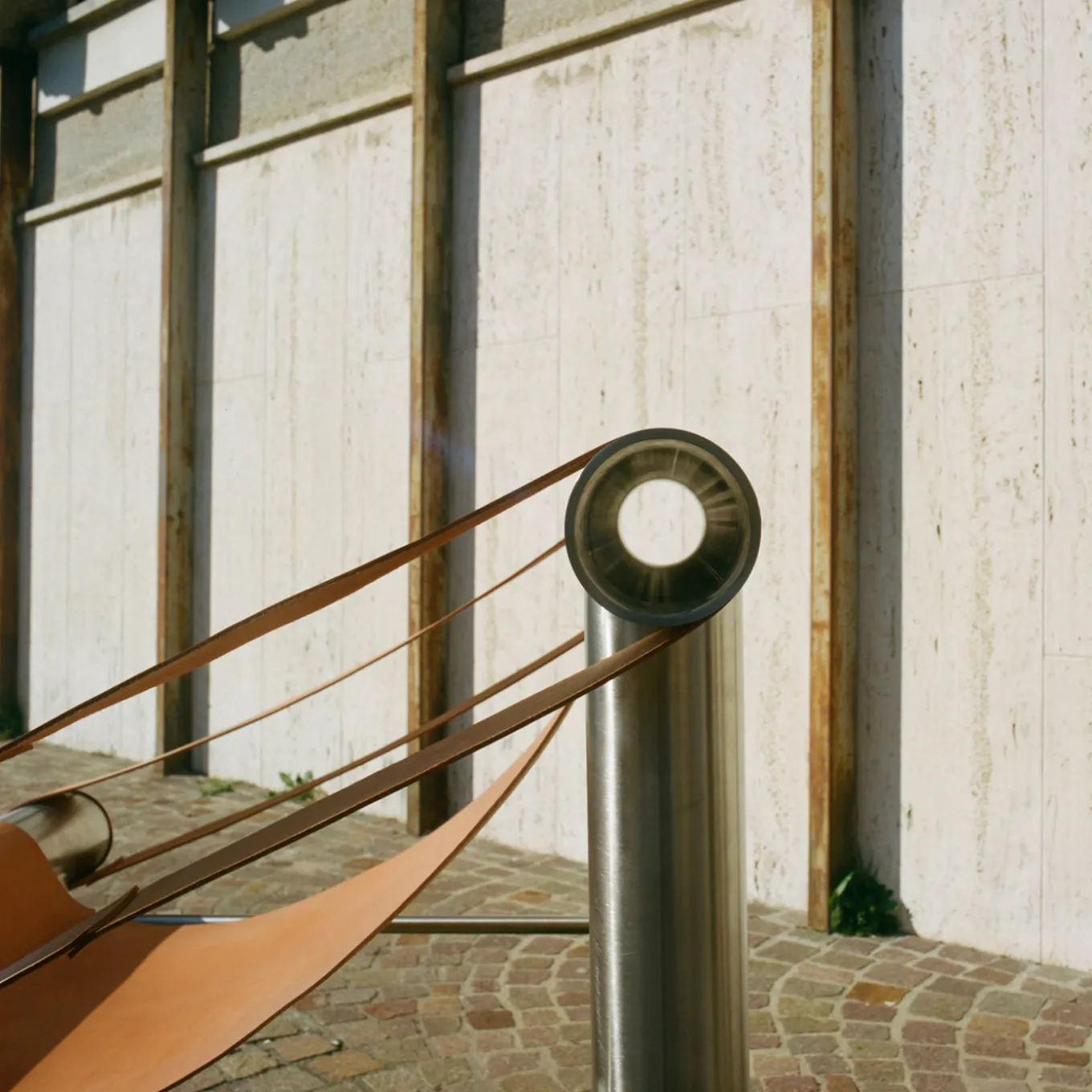 Eso Steel & Pieno Fiore Natural Leather Armchair by Andrea Tognon