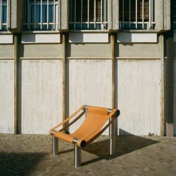 Eso Steel & Pieno Fiore Natural Leather Armchair by Andrea Tognon