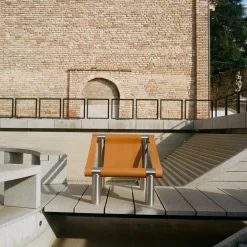 Eso Steel & Pieno Fiore Natural Leather Armchair by Andrea Tognon