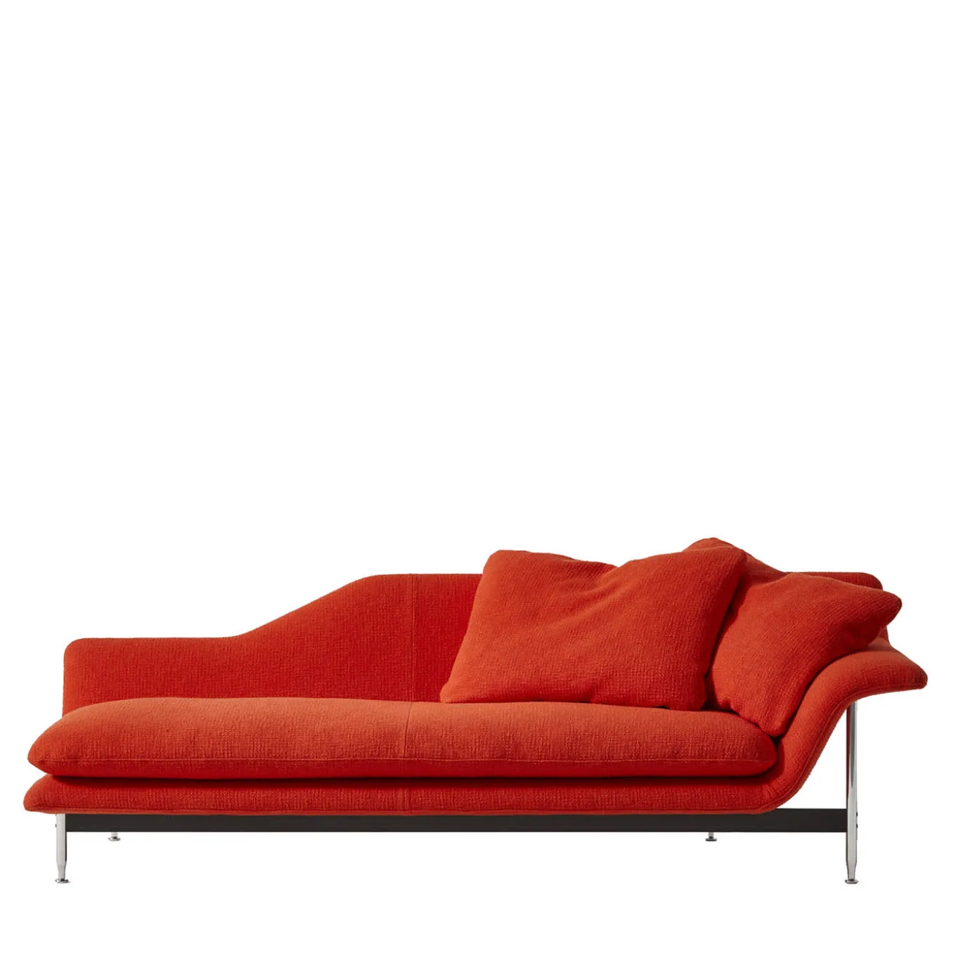Esosoft Right-Sided Orange Chaise Longue by Antonio Citterio