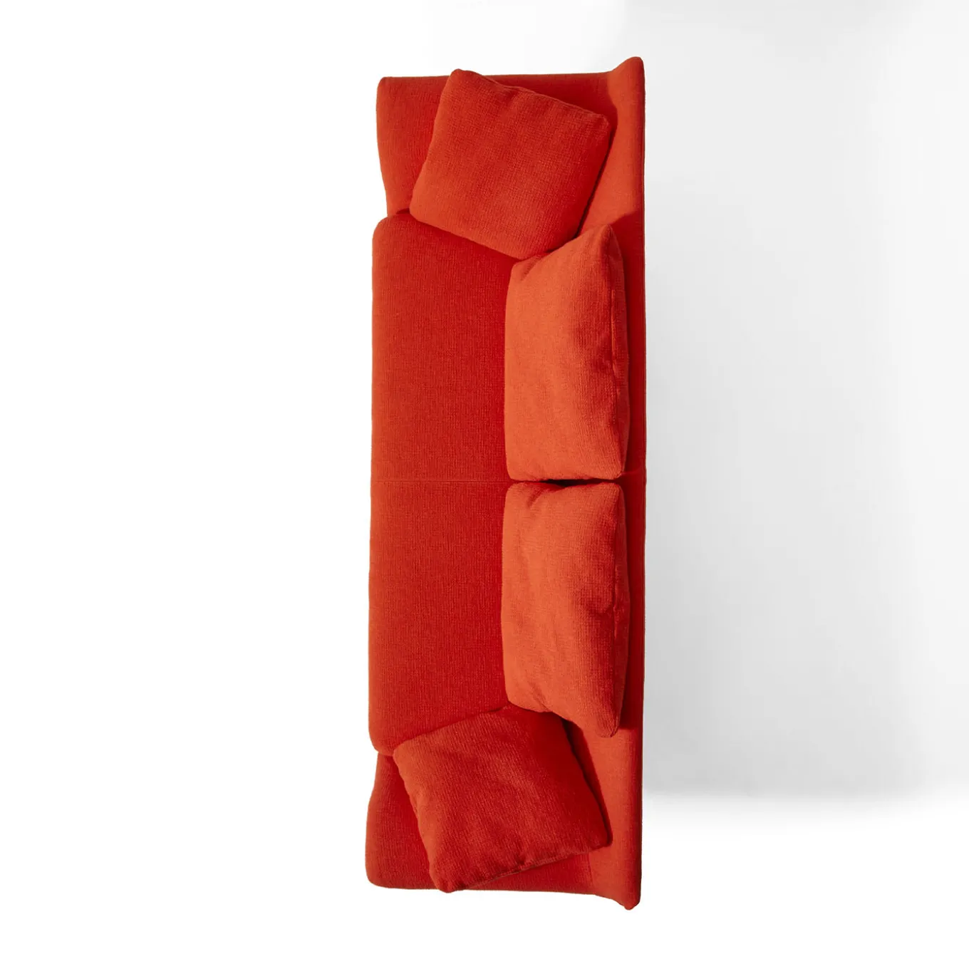 Esosoft 3-Seater Orange Sofa by Antonio Citterio