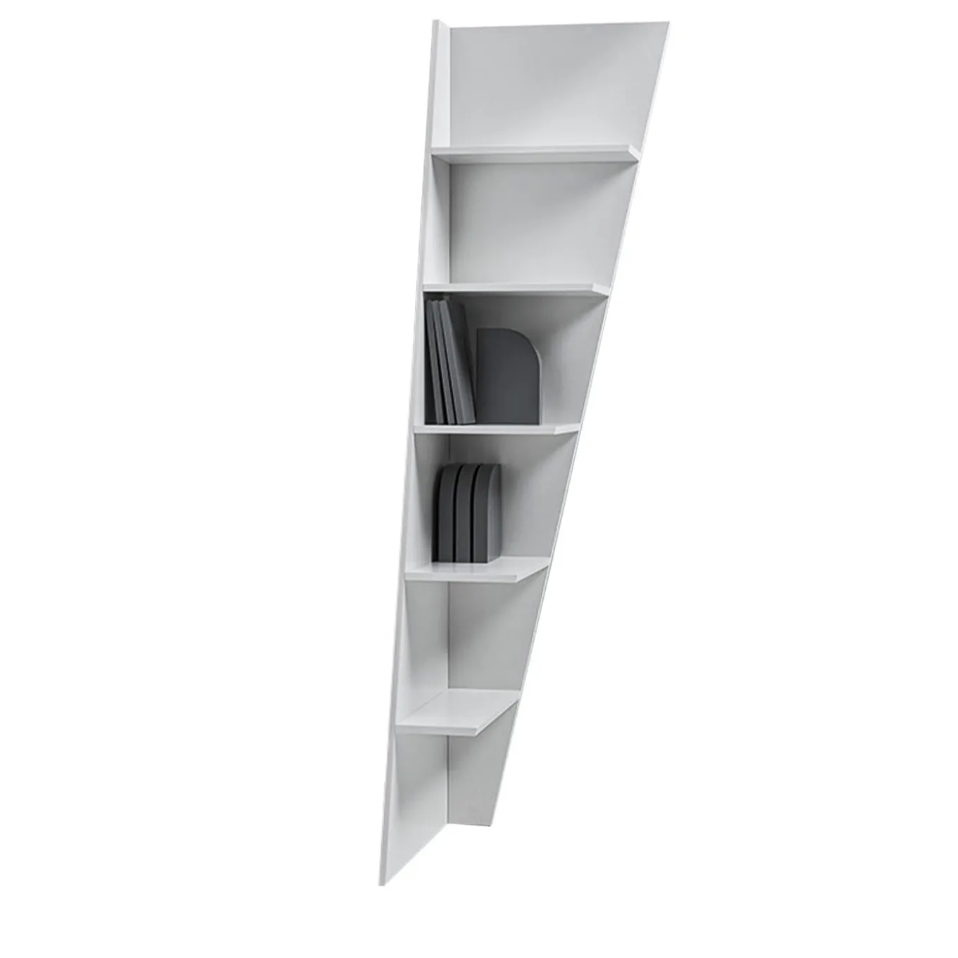 Esquina White Angular Bookcase by My_Lab