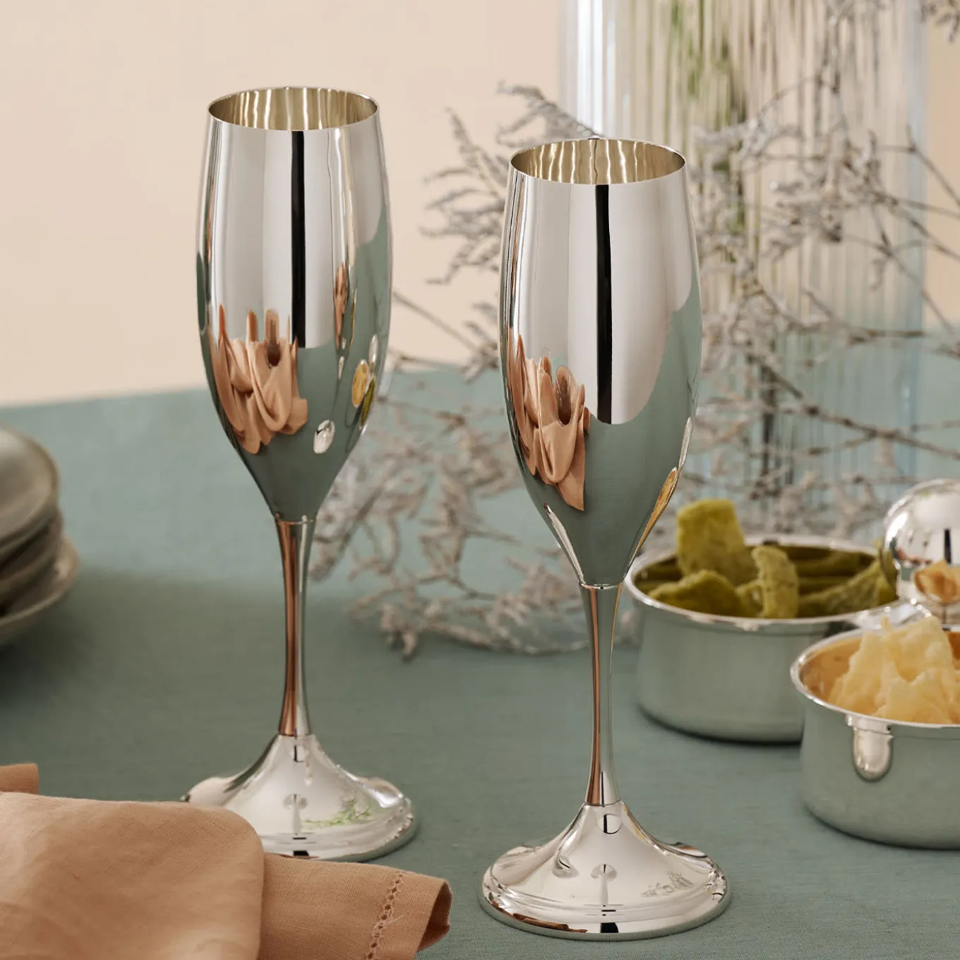 Essentia silver-plated metal Flute #1