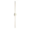 Essential Grand Stick Wall Sconce in Satin Brass and Alabaster