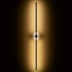 Essential Grand Stick Wall Sconce in Satin Brass and Alabaster