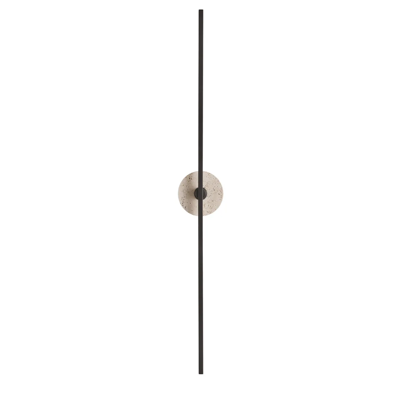 Essential Grand Stick Wall Sconce in Bronze and Travertine
