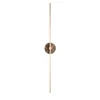 Essential Grand Stick Wall Sconce in Satin Brass and Brown Emperador Marble