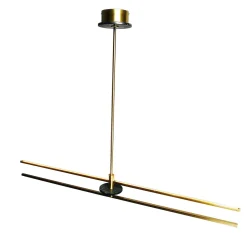 Essential Stick Suspension Lamp in Satin Brass
