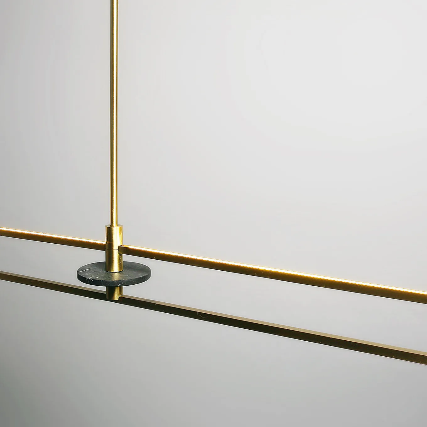 Essential Stick Suspension Lamp in Satin Brass