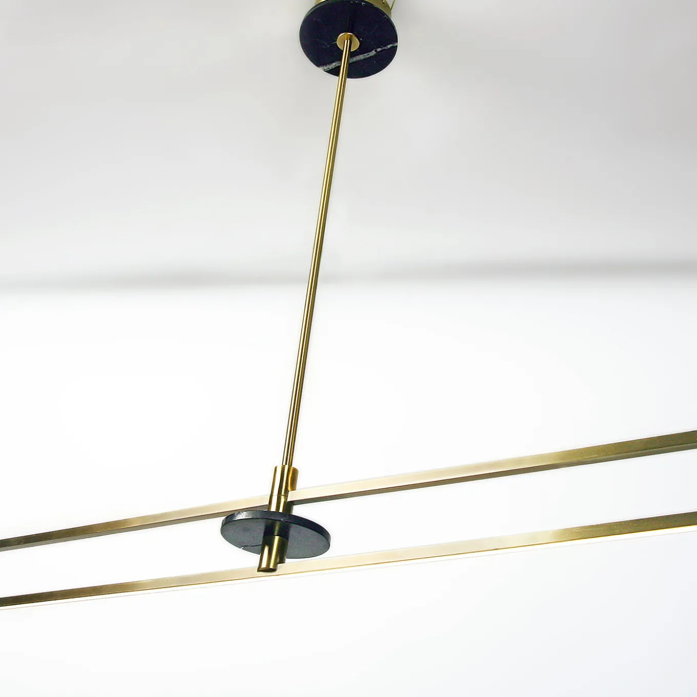 Essential Stick Suspension Lamp in Satin Brass
